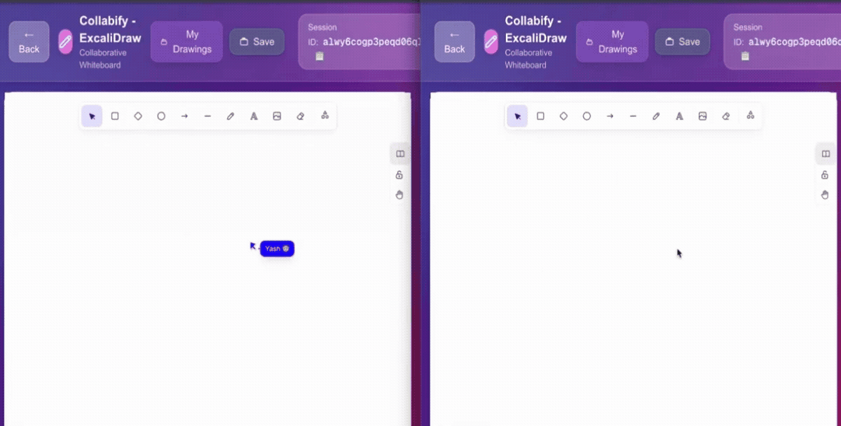 ExcaliDraw Demo - Collaborative whiteboard in action